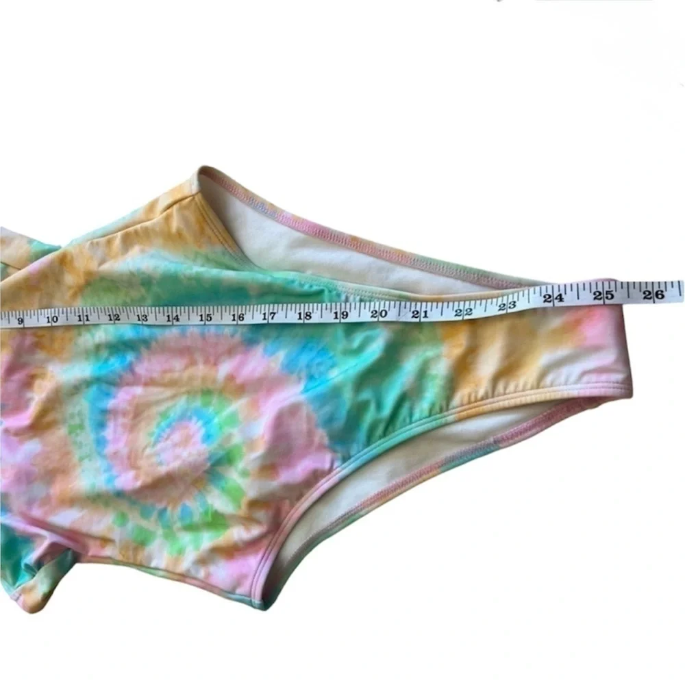 Stoney Clover Lane Pastel tie-dye high leg One piece swimsuit size XXS NWOT